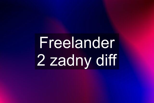 Freelander 2 zadny diff