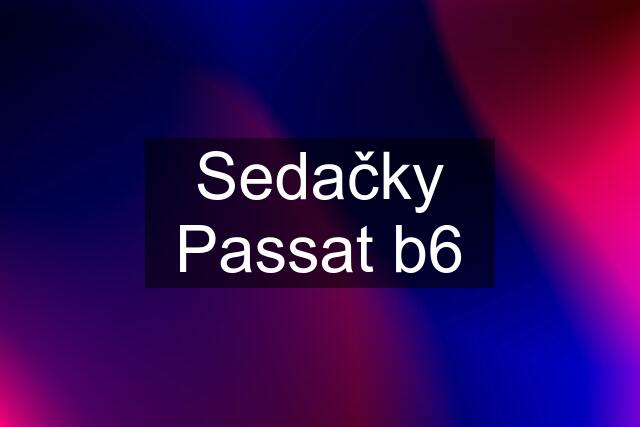 Sedačky Passat b6