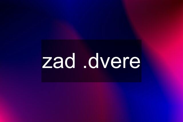 zad .dvere