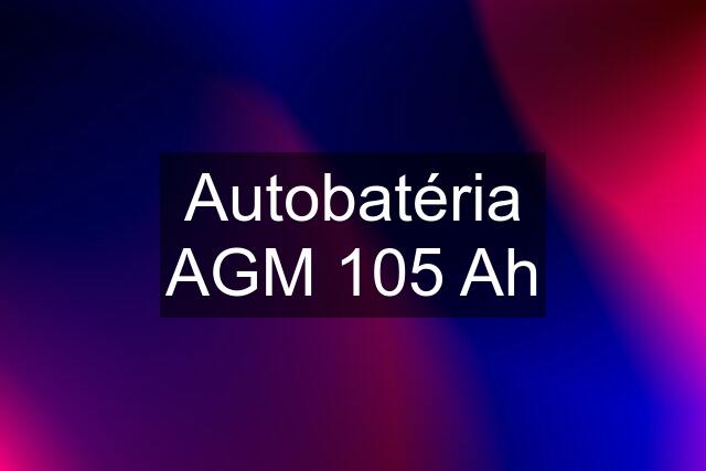 Autobatéria AGM 105 Ah