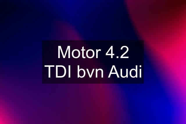 Motor 4.2 TDI bvn Audi