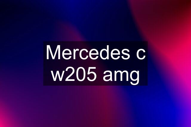 Mercedes c w205 amg