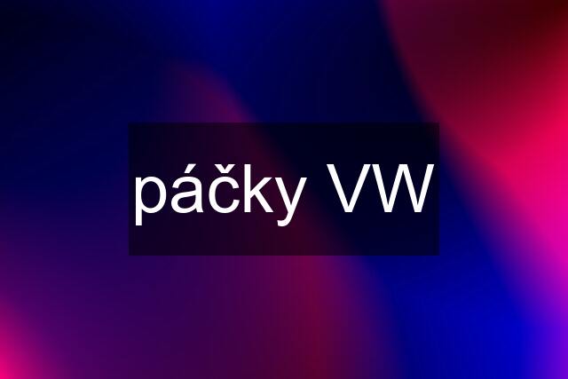 páčky VW