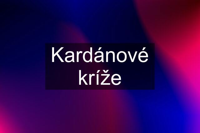 Kardánové kríže