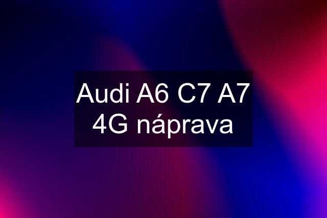 Audi A6 C7 A7 4G náprava