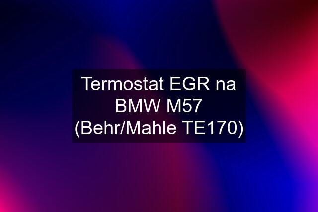 Termostat EGR na BMW M57 (Behr/Mahle TE170)