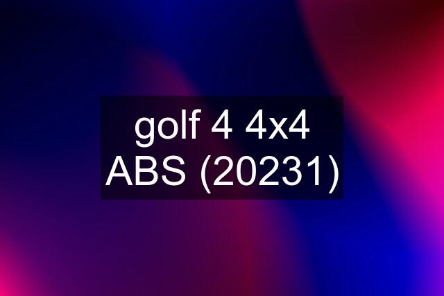 golf 4 4x4 ABS (20231)