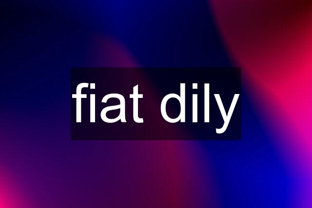 fiat dily