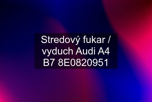 Stredový fukar / vyduch Audi A4 B7 8E0820951