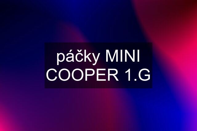 páčky MINI COOPER 1.G