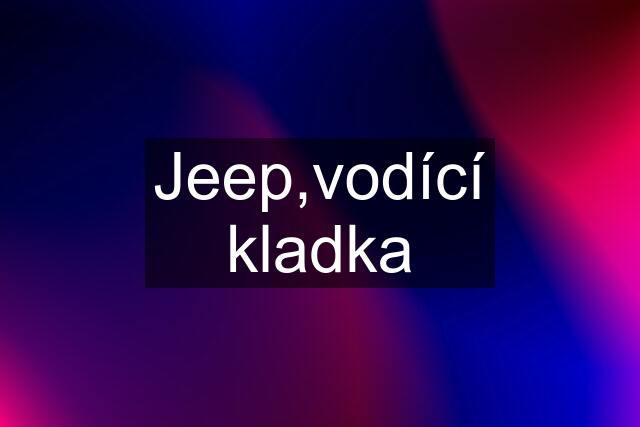 Jeep,vodící kladka