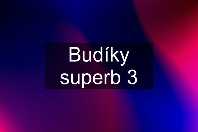 Budíky superb 3