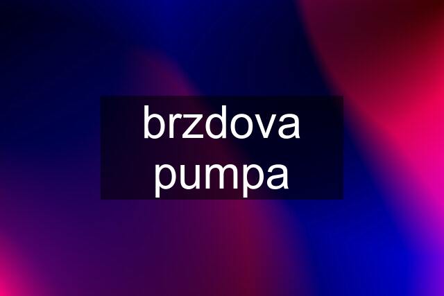 brzdova pumpa