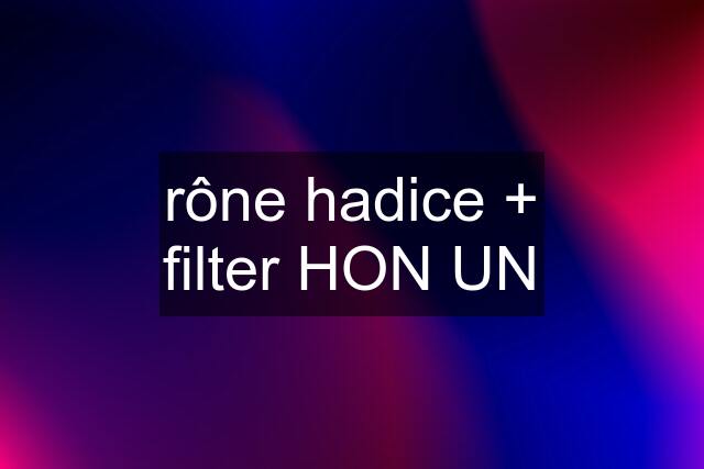 rône hadice + filter HON UN