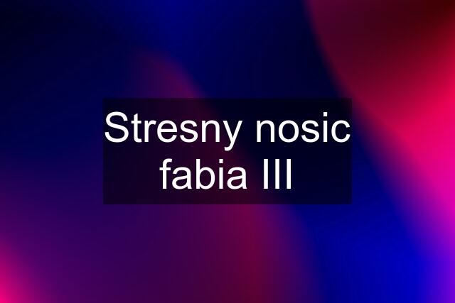 Stresny nosic fabia III