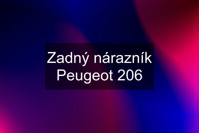 Zadný nárazník Peugeot 206