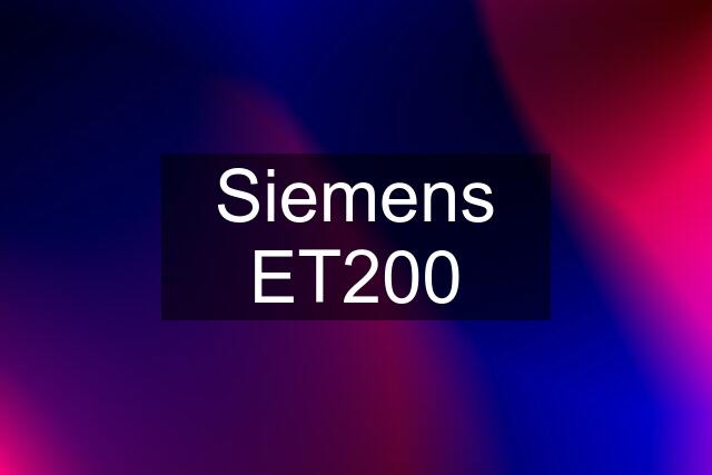 Siemens ET200