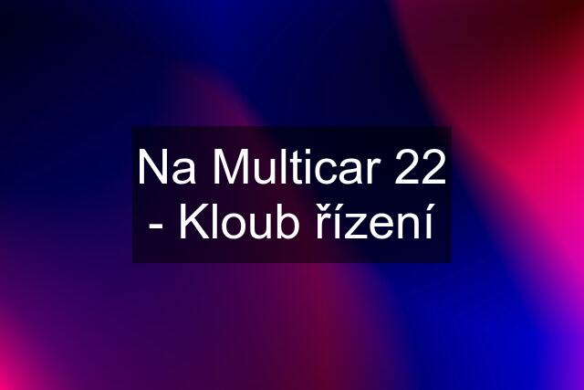 Na Multicar 22 - Kloub řízení