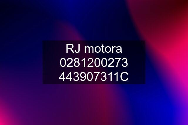 RJ motora 028120311C