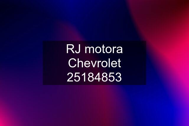 RJ motora Chevrolet 25184853