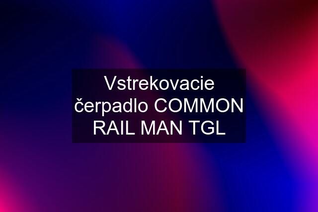 Vstrekovacie čerpadlo COMMON RAIL MAN TGL