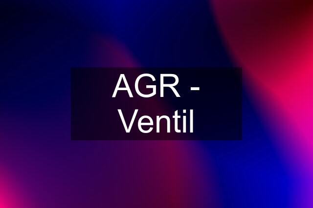 AGR - Ventil