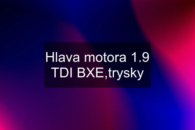 Hlava motora 1.9 TDI BXE,trysky