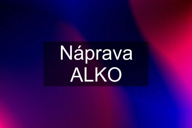 Náprava ALKO