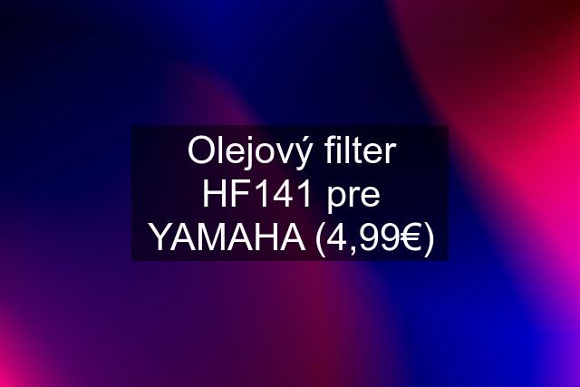 Olejový filter HF141 pre YAMAHA (4,99€)