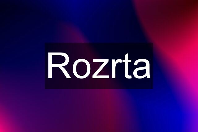 Rozrta