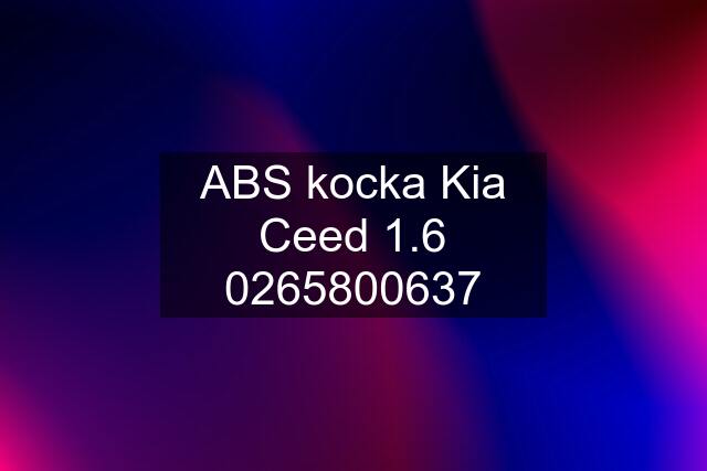 ABS kocka Kia Ceed 1.6 