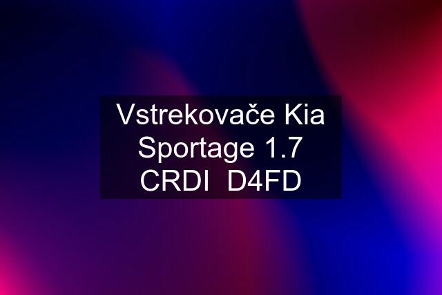 Vstrekovače Kia Sportage 1.7 CRDI  D4FD