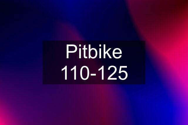 Pitbike 110-125