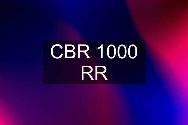 CBR 1000 RR