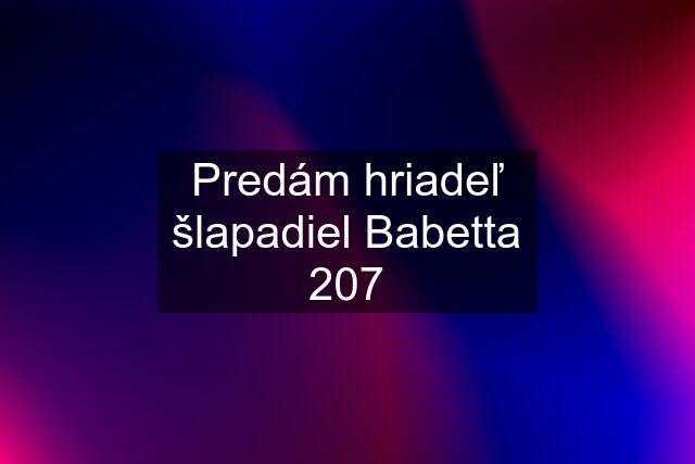 Predám hriadeľ šlapadiel Babetta 207