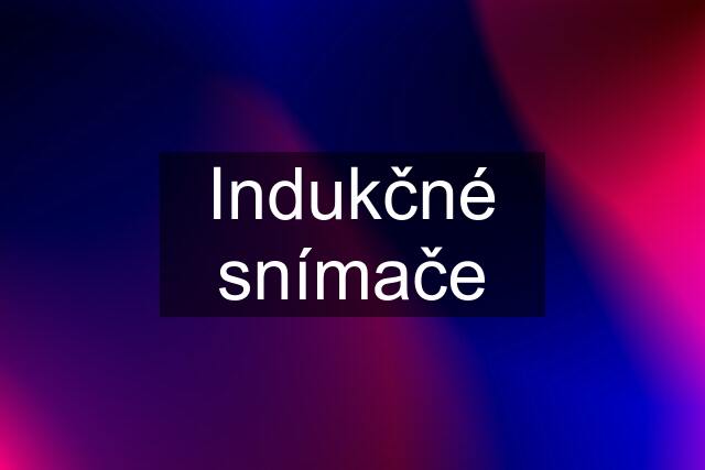 Indukčné snímače