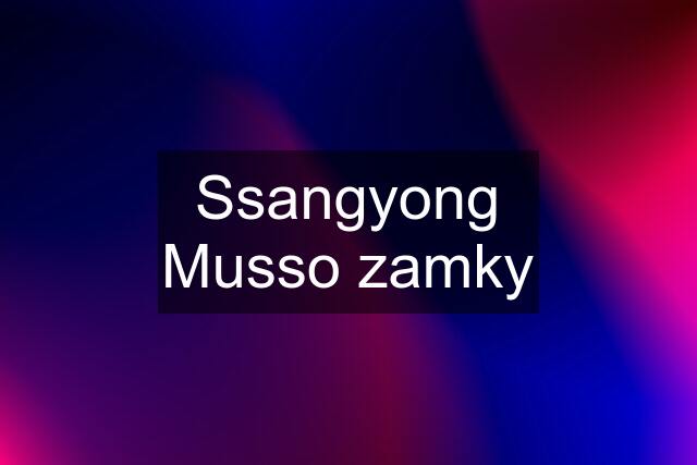 Ssangyong Musso zamky