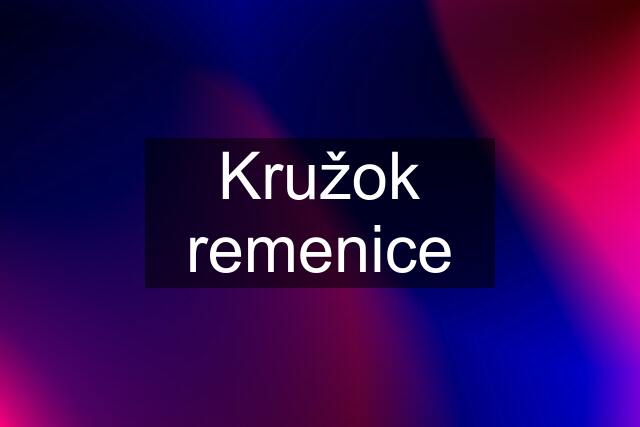 Kružok remenice