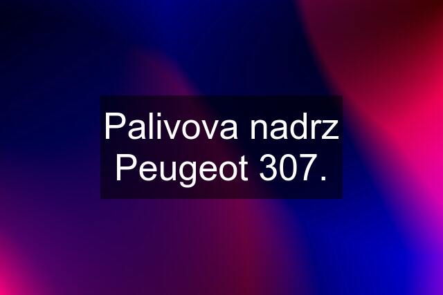 Palivova nadrz Peugeot 307.