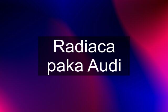 Radiaca paka Audi