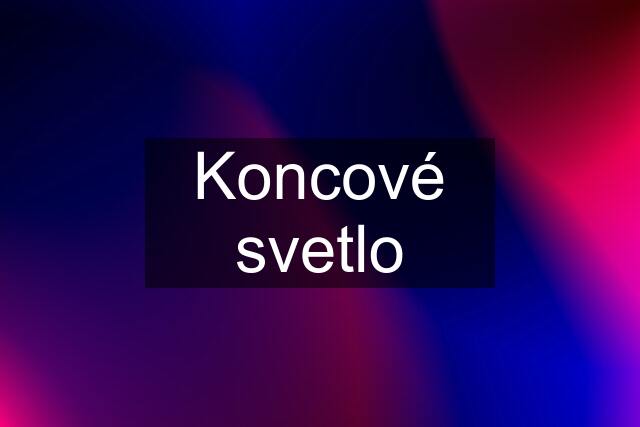 Koncové svetlo