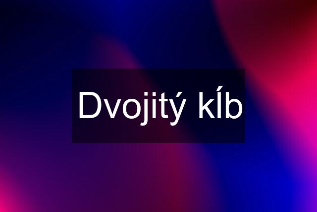 Dvojitý kĺb