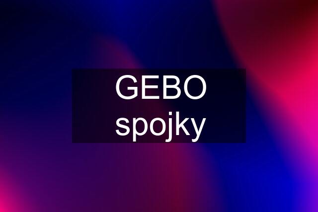 GEBO spojky