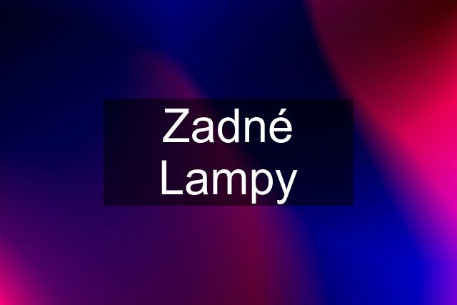 Zadné Lampy