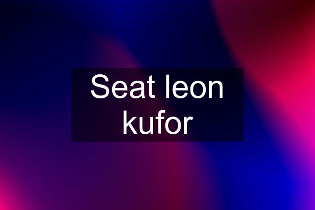 Seat leon kufor