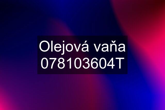 Olejová vaňa 078103604T