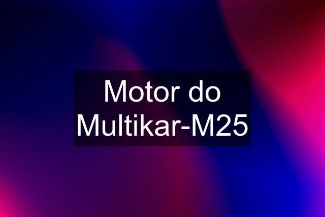 Motor do Multikar-M25