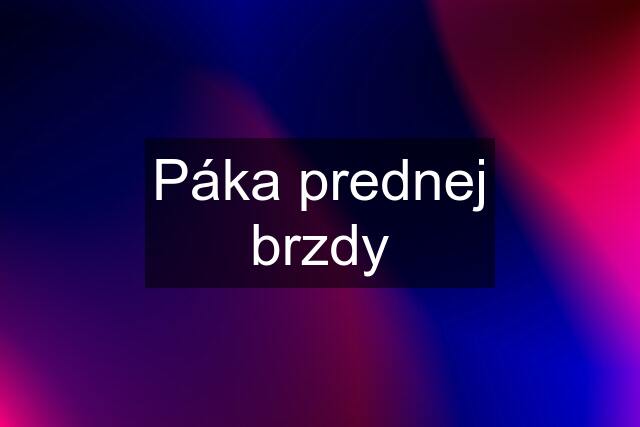 Páka prednej brzdy