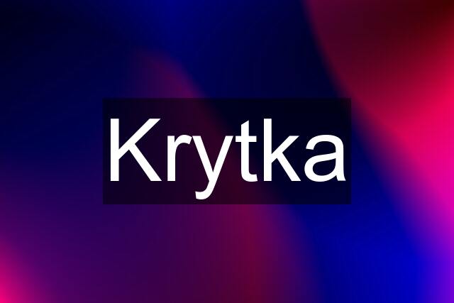 Krytka