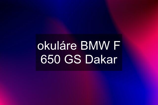 okuláre BMW F 650 GS Dakar